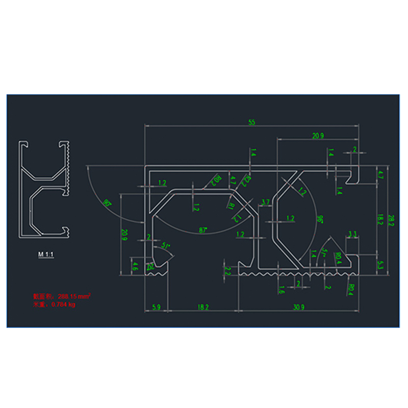 Solar Customized Aluminum Channel Profile 