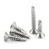 316 Stainless Steel Flat Head Self Drilling Self Tapping Screws outside for Metal Studs