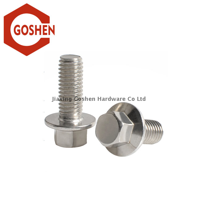 M12 1.25 X 40 Stainless Steel Full Thread Hex Head Flange Bolts for Wood