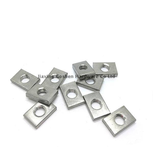 metric m3 stainless steel rectangular flat nuts with threaded hole