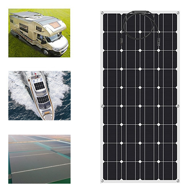 Ultra-thin 120W18V Flexible Semi-solar Panel Outdoor Flexible Photovoltaic Solar Panel Laminated Module
