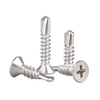 316 Stainless Steel Flat Head Self Drilling Self Tapping Screws outside for Metal Studs