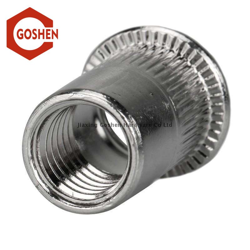 stainless steel countersunk head knurled body rivet nuts for metal