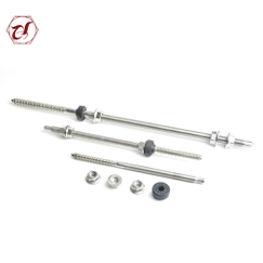 Roof Photovoltaic Energy Solar SS Double Thread Drilling Hook Hanger Bolt