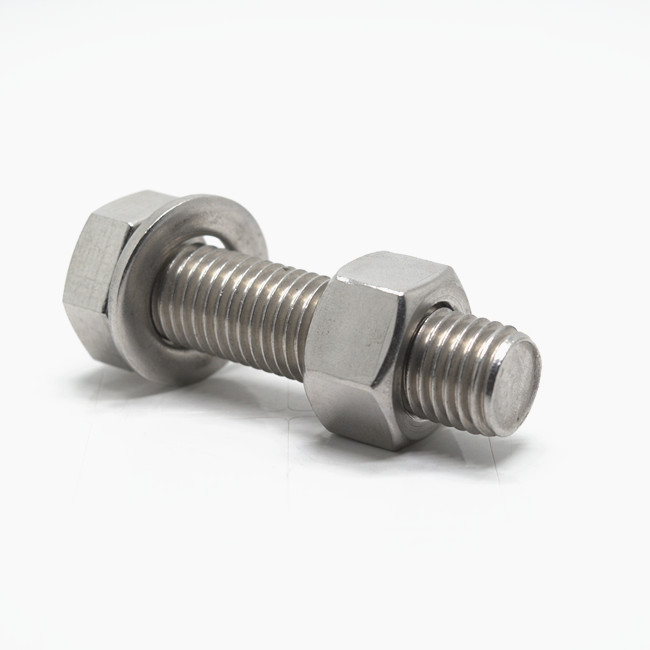 stainless steel hex bolt and nut