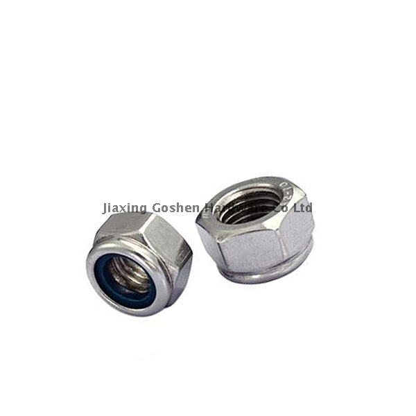 din982 metric stainless steel hex insert self locking nut fastenal for car wheels