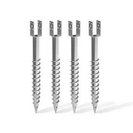 Galvanized Metal Bracket Steel Earth Screw Post Pile Pipe Ground Helical Screw