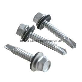 Custom Hot Dip Galvanizing Flange Head Self Drilling Screws with EPDM