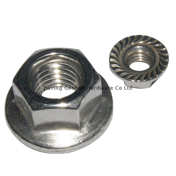 DIN6923 Metric Stainless Steel Flange Hex Lock Nuts for Machine