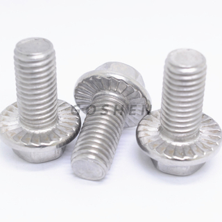 Stainless Steel Automotive Metric Serrated Flange Bolts M8 1.25