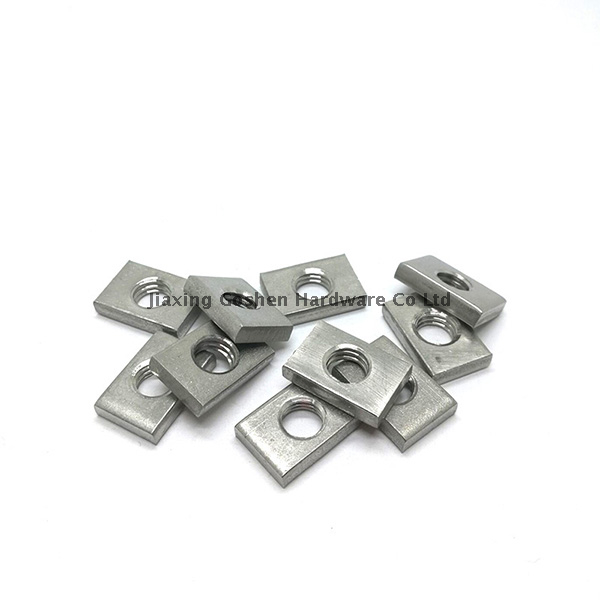 metric m3 stainless steel rectangular flat nuts with threaded hole