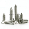 Stainless Steel 304 A2-70 Slotted Countersunk Head Tapping Screws 