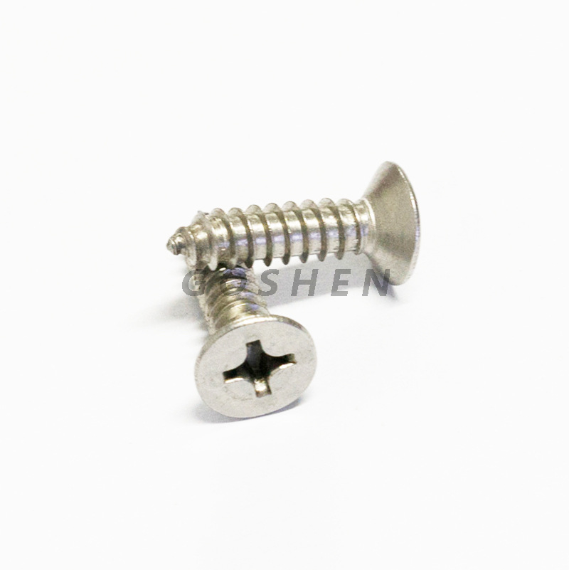 Stainless Steel 304 A2-70 Slotted Countersunk Head Tapping Screws 