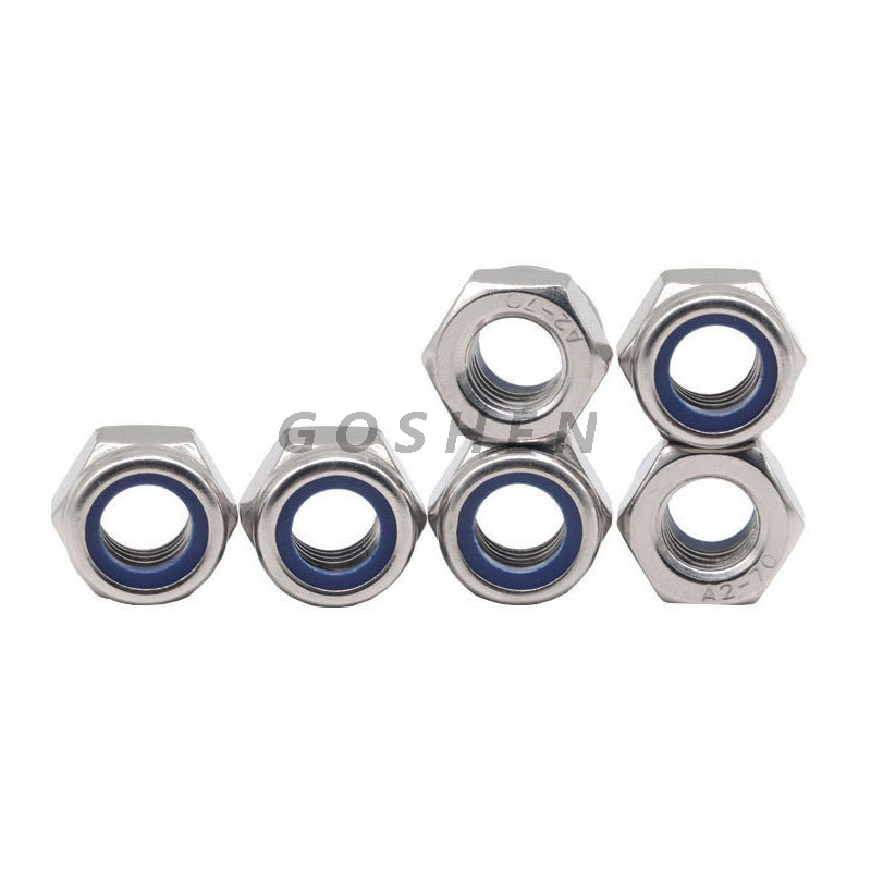 Din985 stainless steel Prevailing Torque Type Hexagon Thin Nuts With Non-Metallic Insert 