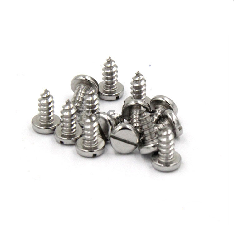 Stainless Steel 304 316 St3.5 Slotted Pan Head Tapping Screws 